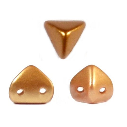 10gr perles super-kheops® par puca® 6x6mm coloris pastel amber 02010/25003 - ambre - dore