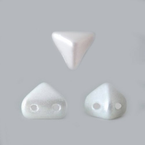 10gr perles super-kheops® par puca® 6x6mm coloris pastel white 02010/25001 - blanc