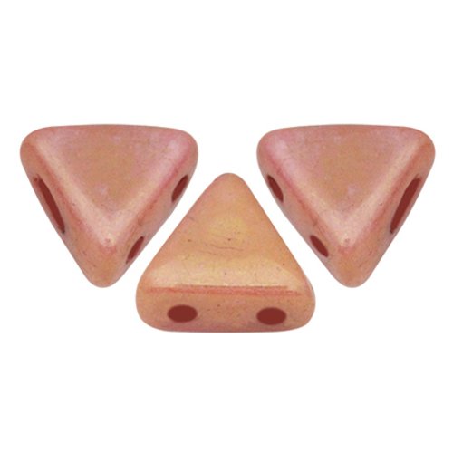 10gr kheops® par puca® 6mm perles en verre triangle coloris opaque rose ceramic look 03000/14495 - pink - luster