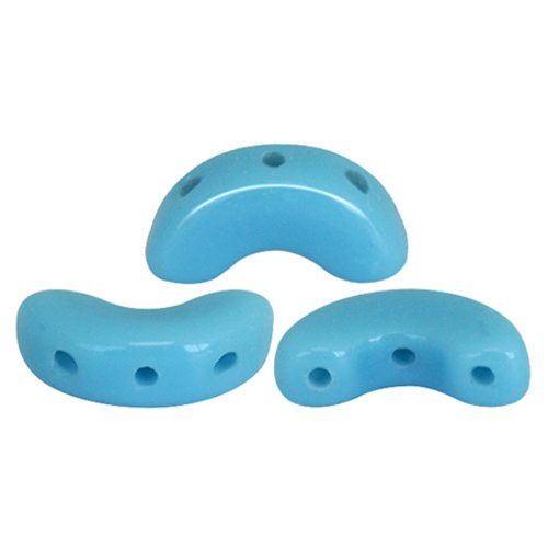 10gr perles arcos® par puca® 5x10mm coloris opaque blue turquoise 63030 - bleu