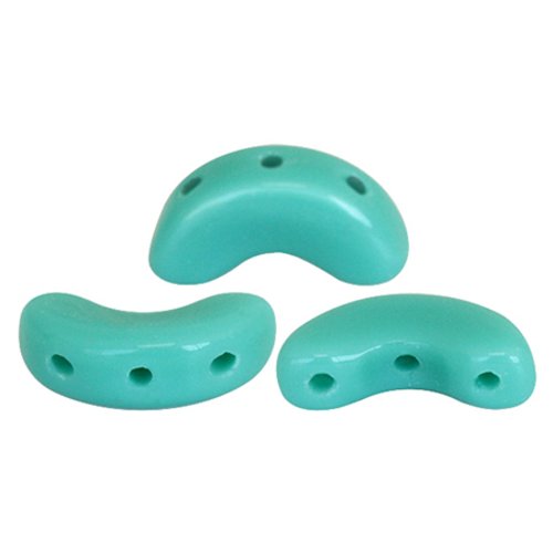 10gr perles arcos® par puca® 5x10mm coloris opaque green turquoise 63130 - vert