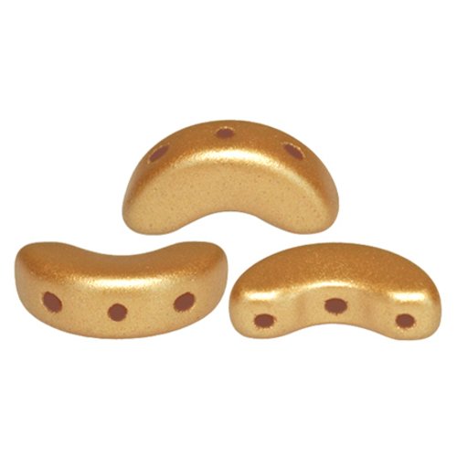 10gr perles arcos® par puca® 5x10mm coloris pastel amber 02010/25003 - ambre - dore