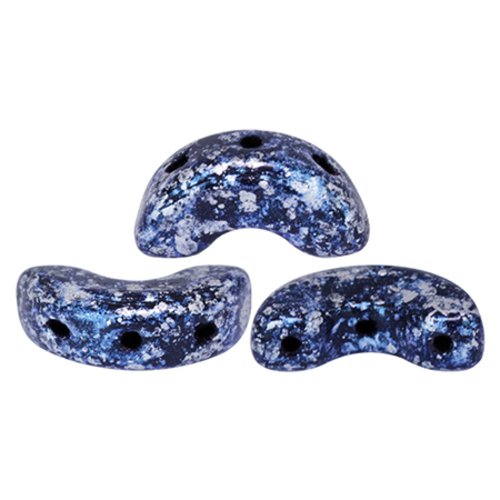 10gr perles arcos® par puca® 5x10mm coloris tweedy blue 23980/45706 - bleu / argent