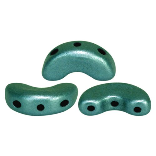 10gr perles arcos® par puca® 5x10mm coloris metallic mat green turquoise 23980/94104 - vert