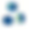 Lot 50 perles de facettes verre de boheme 4mm coloris coloris indicolite ab  - bleu avec des reflets