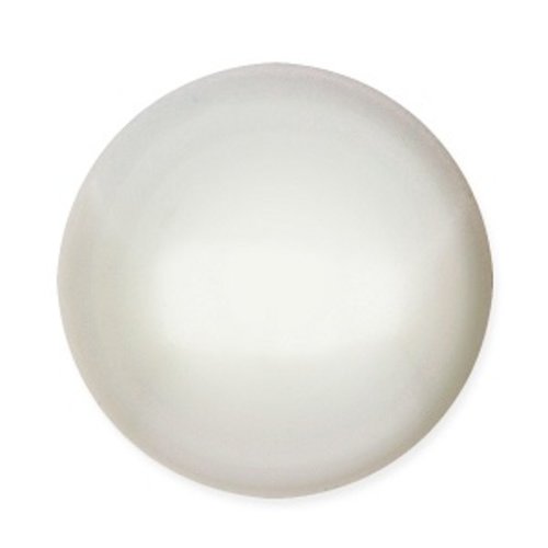 1 cabochon rond en verre par puca® 18mm coloris white pearl 02010/11402 - blanc nacre