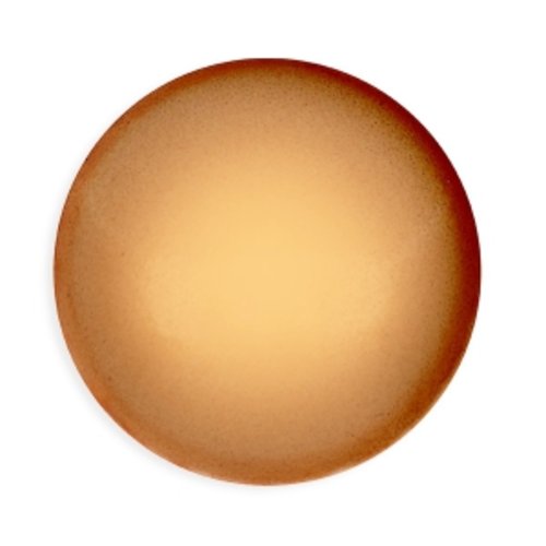 1 cabochon rond en verre par puca® 18mm coloris gold pearl 02010/11016 - dore - or - nacre