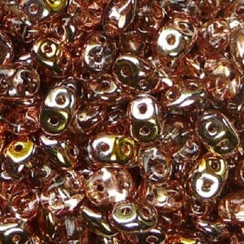 10gr miniduo® 2x4mm en verre coloris crystal capri gold 00030/27101 - transparent / or