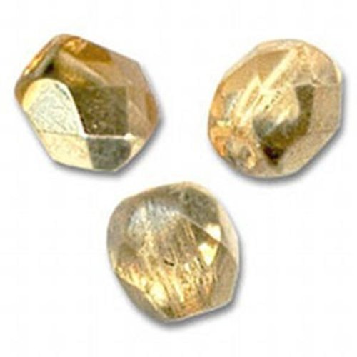 Lot 20 perles de facettes verre de boheme 8mm coloris crystal gold 00030/97387 - dore - or