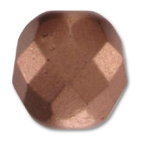 Lot 20 perles de facettes verre de boheme 8mm coloris copper gold mat 00030/01780 - cuivre - or