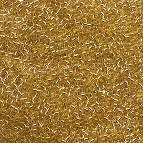 8gr perles rocailles miyuki delica 11/0 - 2mm coloris gold silver lined db0042 - dore / or