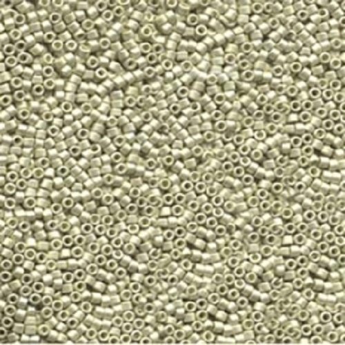 5gr perles rocailles miyuki delica 11/0 - 2mm coloris galvanized semi mat silver db1151 - crystal labrador mat - argent
