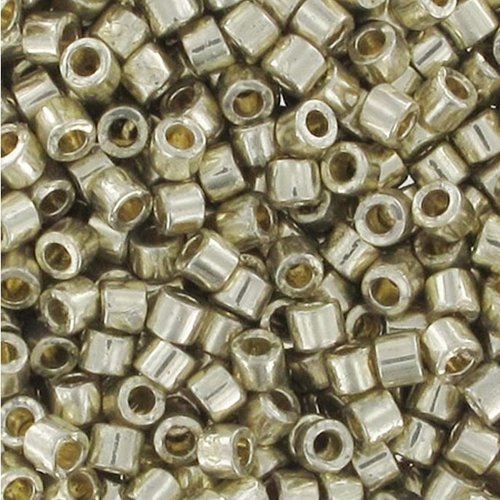 5gr perles rocailles miyuki delica 11/0 - 2mm coloris duracoat galvanized silver - db1831 - argent
