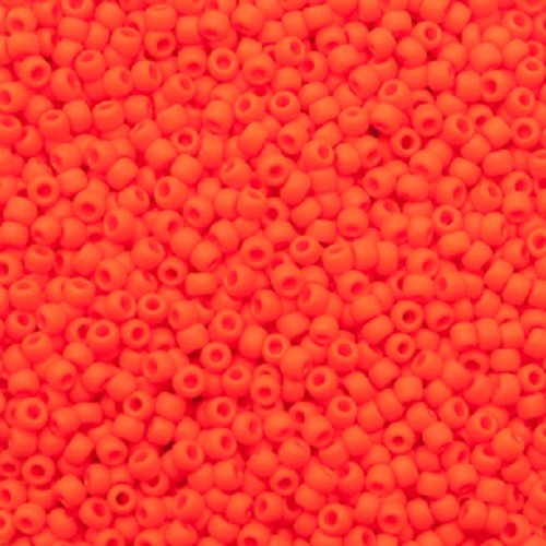 10gr perles rocailles miyuki 11/0 - 2mm coloris opaque hyacinth - 406 - orange