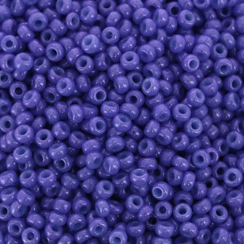 10gr perles rocailles miyuki 11/0 - 2mm coloris opaque purple - 1477 - violet