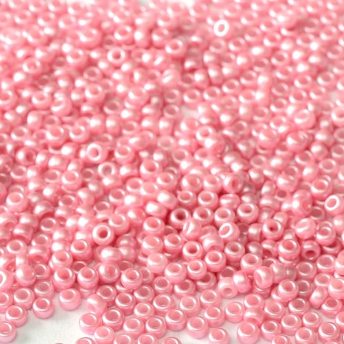 5gr perles rocailles miyuki 11/0 - 2mm coloris pastel pink - 55118