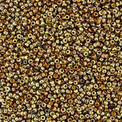 10gr perles rocailles miyuki 11/0 - 2mm coloris california golden rush - 55041