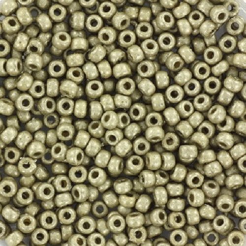 10gr perles rocailles miyuki 11/0 - 2mm coloris duracoat galvanized mat light pewter - 4221f
