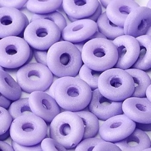 5gr o bead® 4x2mm en verre coloris opaque violet silk mat 02010/29570