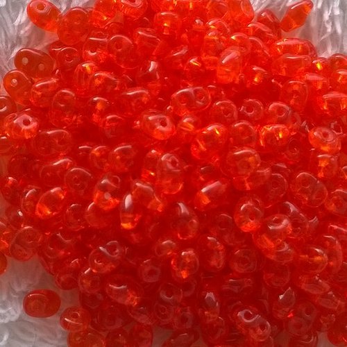 10gr superduo® 2.5x5mm en verre coloris hyacinth 90030 - orange