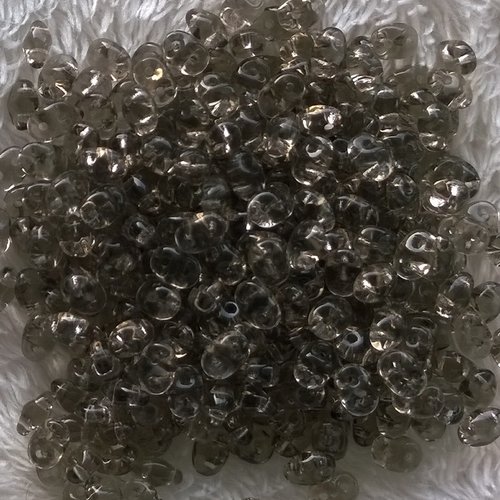 10gr superduo® 2.5x5mm en verre coloris black diamond 40020 - gris