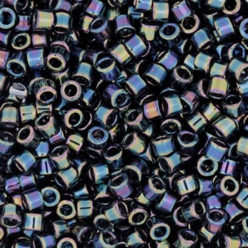 5gr perles rocailles miyuki delica 11/0 - 2mm coloris metallic variegated blue iris db0005