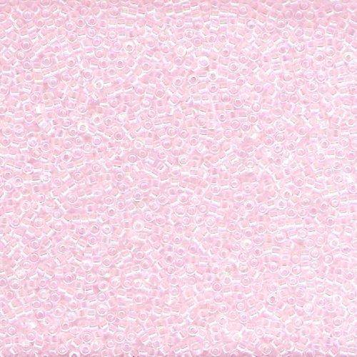 5gr perles rocailles miyuki delica 11/0 - 2mm coloris light pink ab db0082