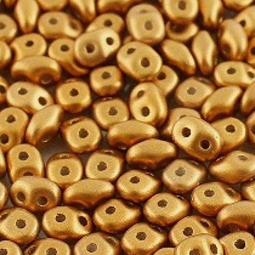10gr superduo® 2.5x5mm en verre coloris metallic mat bronze 02010/29415 - or