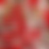 10gr superduo® 2.5x5mm en verre coloris opaque coral red capri gold 93200/27101 - rouge / or