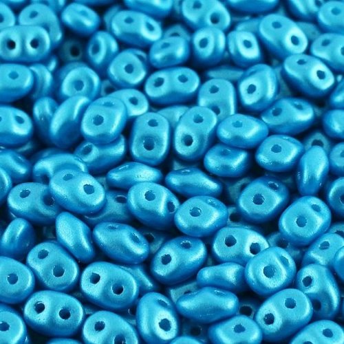 10gr superduo® 2.5x5mm en verre coloris pearl shine azuro 02010/24009 - bleu