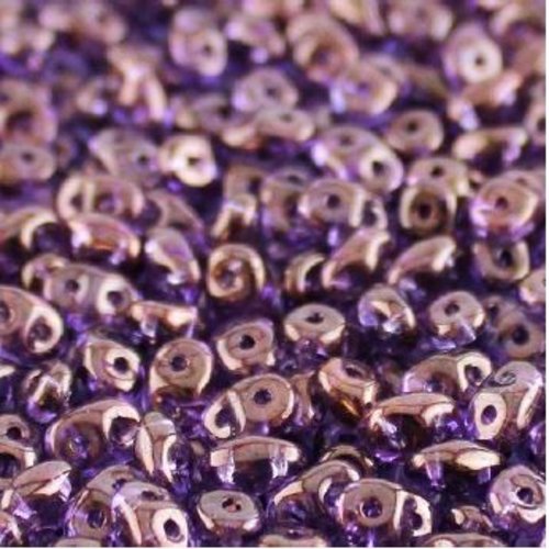 10gr superduo® 2.5x5mm en verre coloris tanzanite vega 20500/15726 - violet