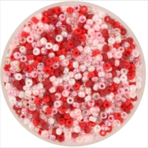 50gr perles rocailles miyuki 11/0 - 2mm mix saint valentin