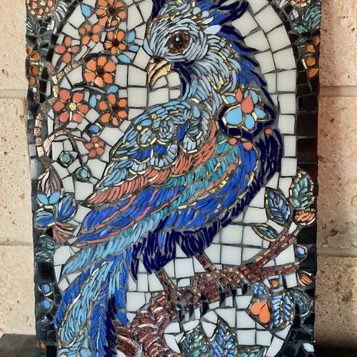 Tableau en mosaique ( oiseau phénix )