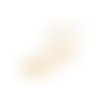 Petites créoles minimalistes en or laminé et zircon naturel