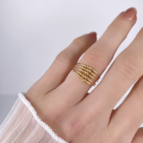 Bague fine en or laminé 14k - bague minimaliste empilable en or ou en argent 925 - bijoux faits main