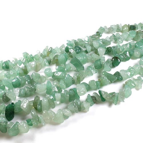 125 perles chips en aventurine verte naturelle +/- 4 à 10mm x 4 à 6mm x 2 à 4mm    lbp00358 