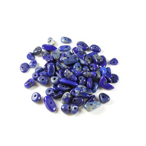 50 perles chips en lapis lazuli naturel +/- 3 à 5mm    lbp00621 