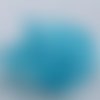 30 perles en verre bleu clair 6mm