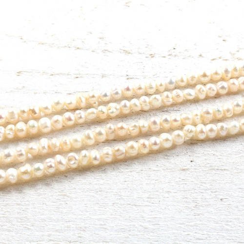 20 petites perles de culture formes baroques +/- 3 à 5mm x 2.5 à 3.5mm  lbp00701 