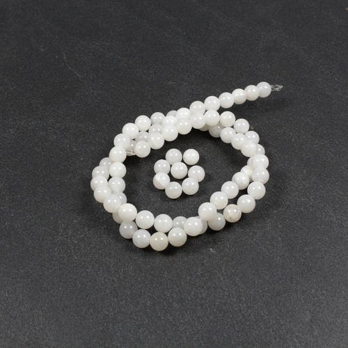 20 perles en jade blanc naturel 4mm     lbp00501 