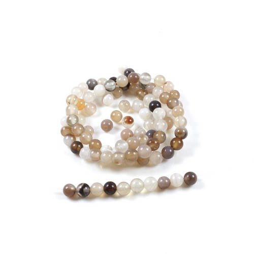 20 perles en agate botswana naturelle 4mm     lbp00511 
