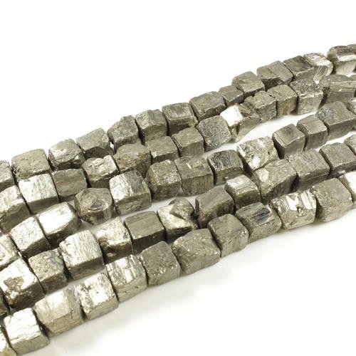 2 perles rochers bruts de pyrite naturelle +/- 8 à 10mm x 4 à 8mm x 4 à 7mm    lbp00610 