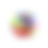 100 pompons boules multicolores +/- 10mm 
