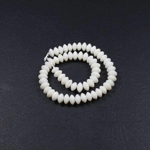 20 perles lentille / rondelle en corail naturel +/- 5 x 3mm        lbp00428 