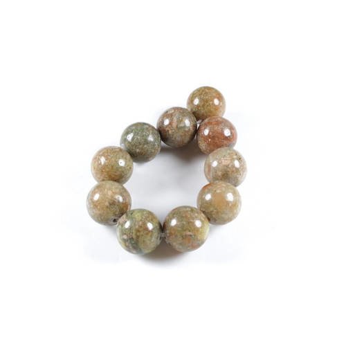 10 perles en unakite naturel 10mm    lbp00014 