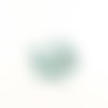 4 perles goutte facettée en jade vert naturel ~ 7 x 7 x 4mm      lbp00470 