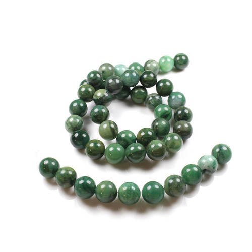10 perles en jade africain naturel 8mm    lbp00518 