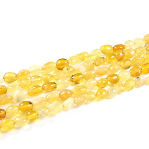 5 perles nuggets en opale jaune naturelle  +/- 5 à 10mm x 3 à 7mm    lbp00269 