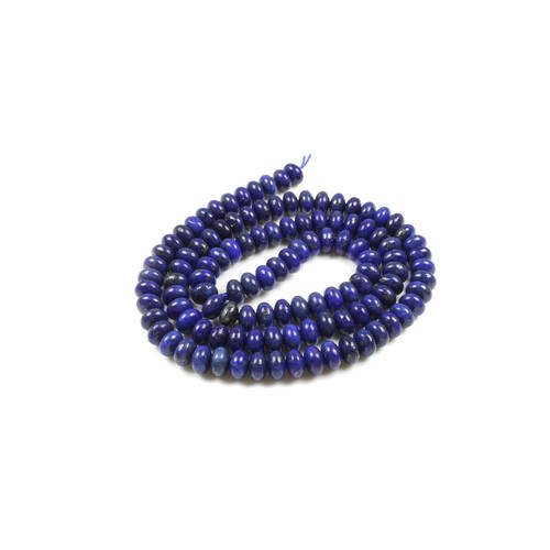 10 perles abacus en lapis lazuli naturel 5 x 3mm    lbp00457 
