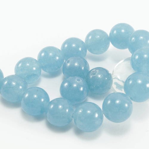 5 perles de quartz éponge bleu naturel 10mm        lbp00308 
